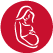 icon of a pregnant woman holding her stomach