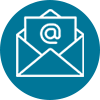 Icon of an envelope and @ sign
